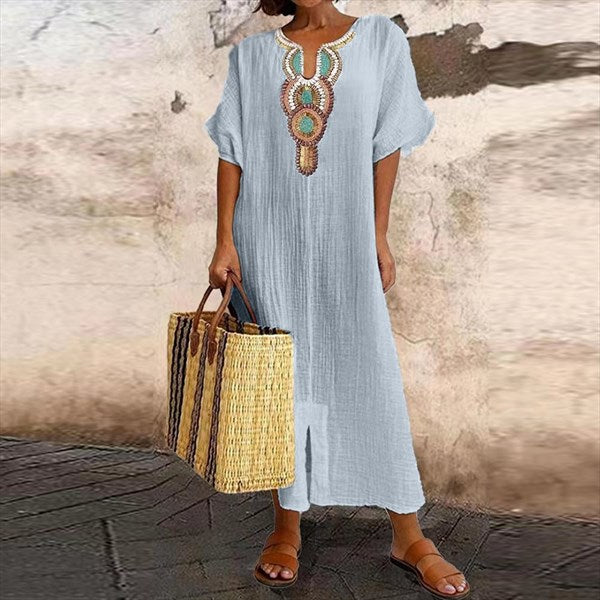 Women's Cotton and Linen Blend Dress