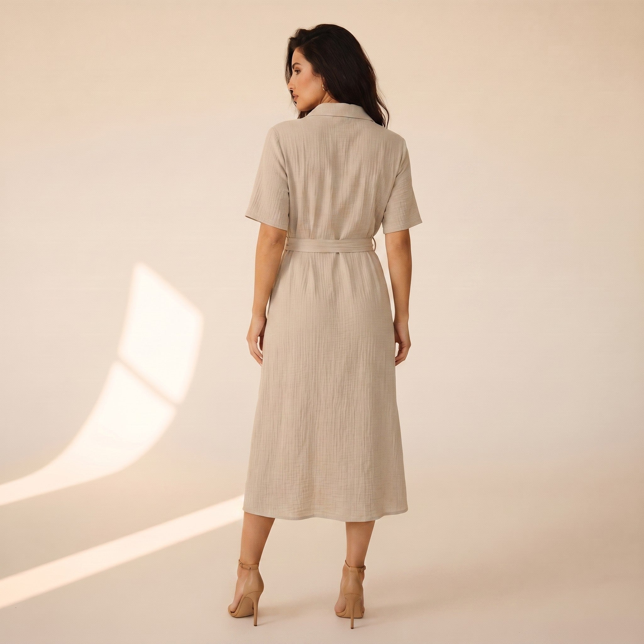 Odette | Women's Cotton Shirt Dress - view 2
