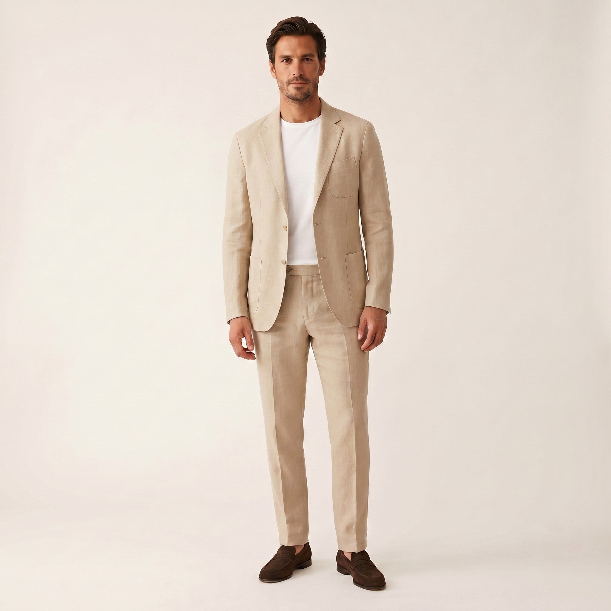 Caleb | Men's Linen Summer Blazer - sand