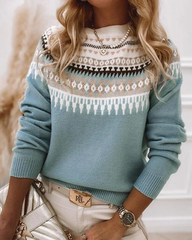 Fair Isle Crewneck Sweater for Women