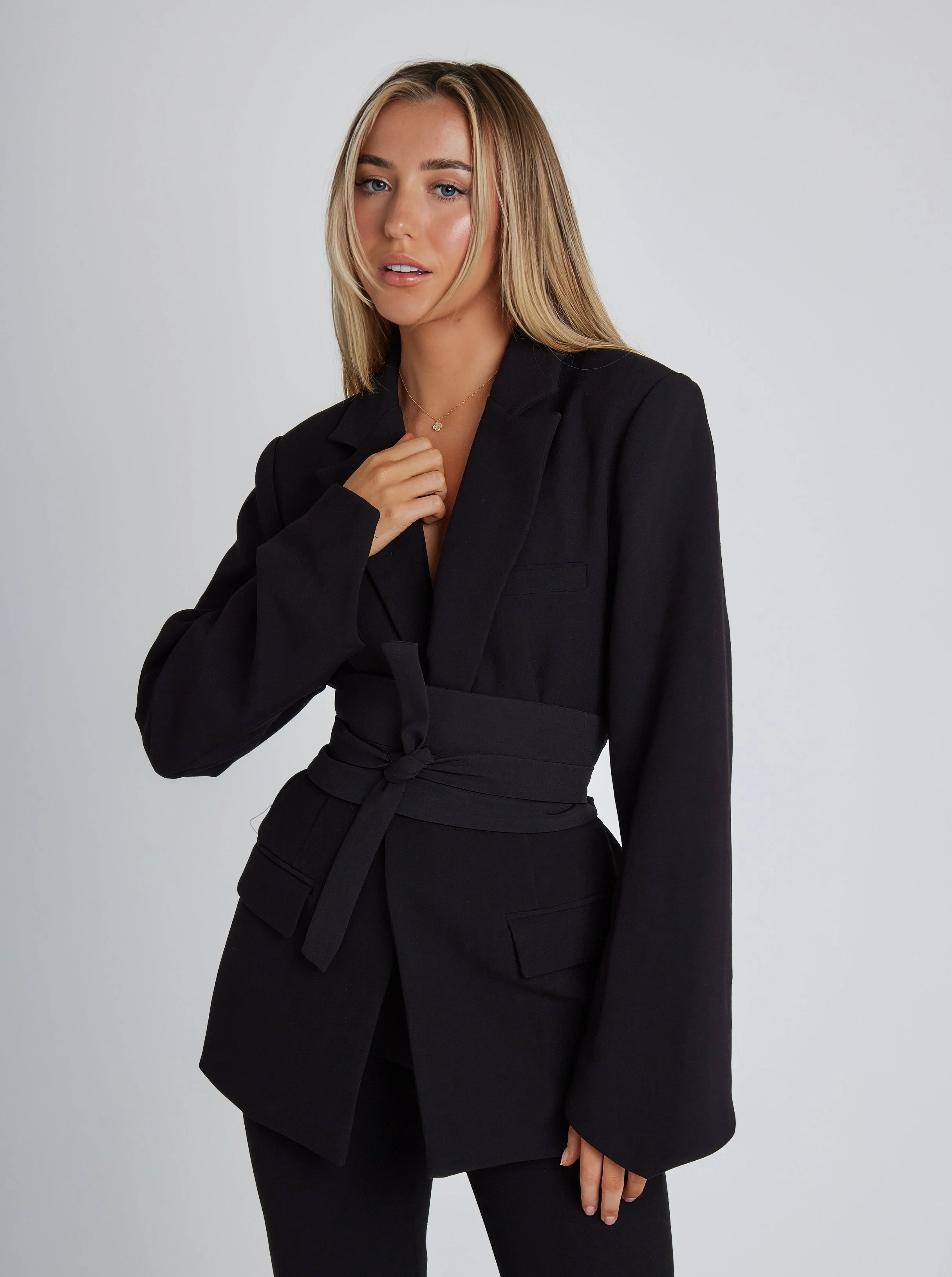 Waisted Blazer with Belt