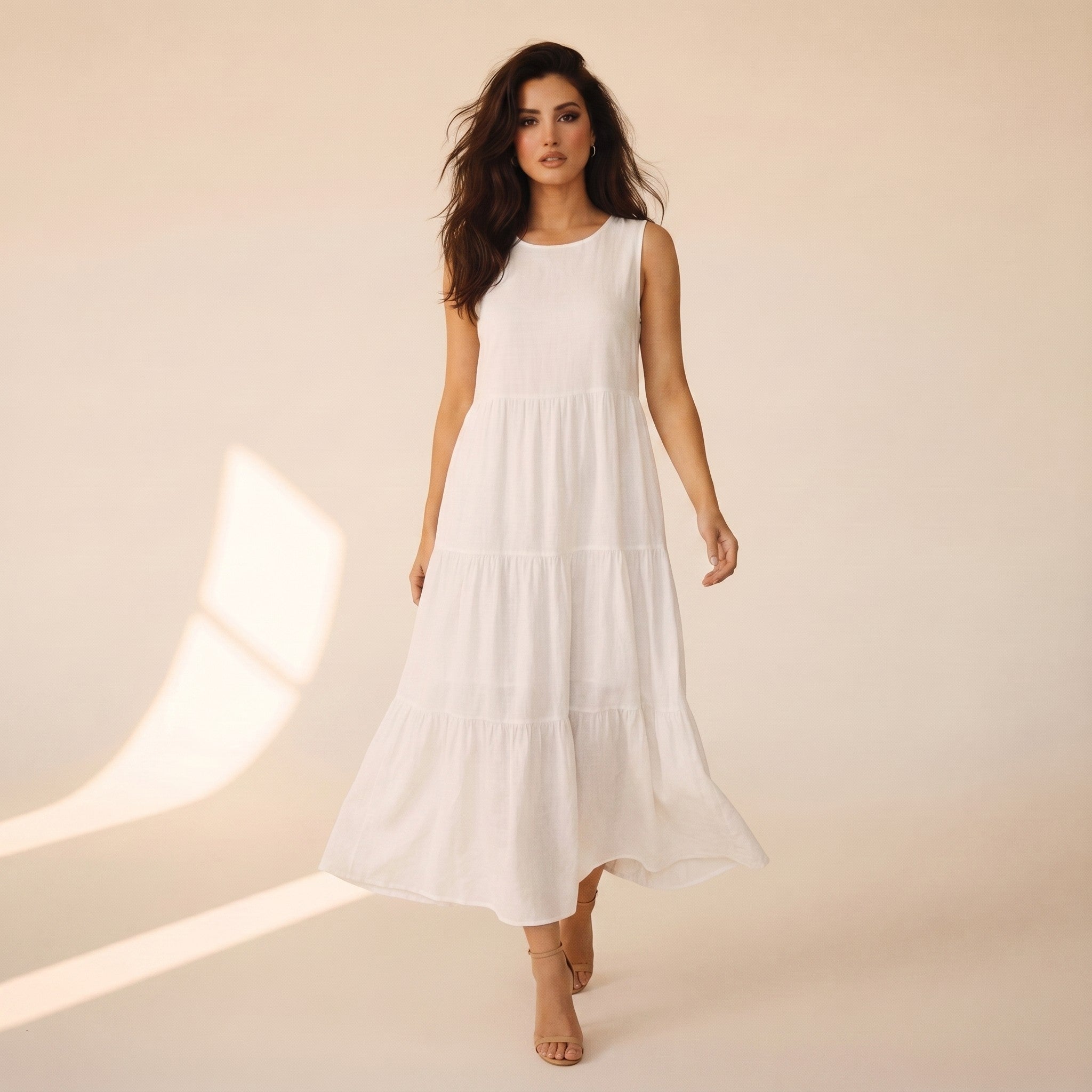 Liesel | Women's Cotton Tiered Maxi Dress - view 4