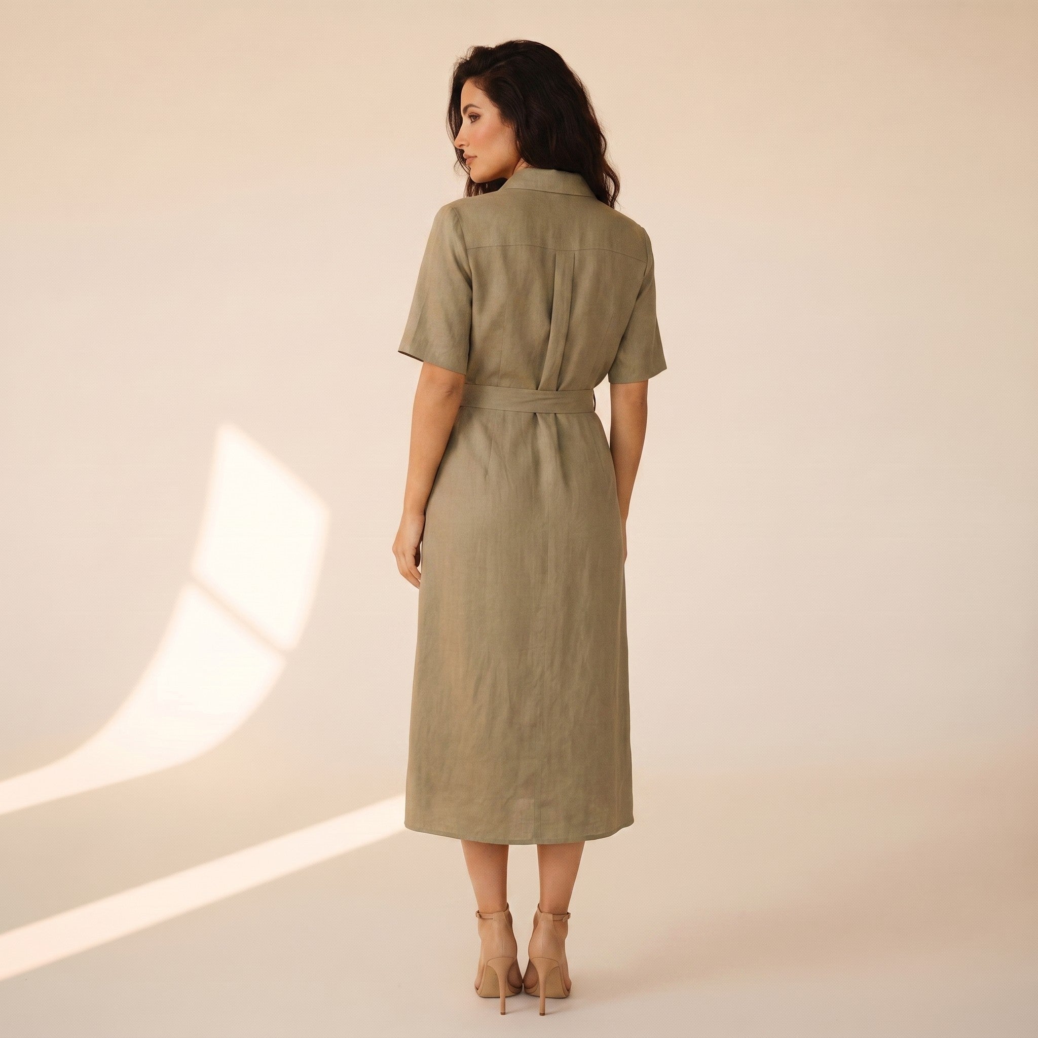 Rosalind | Women's Linen Shirt Dress - view 2