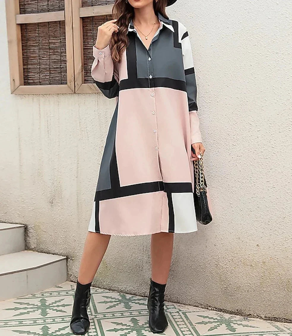 Elegant Chic Button-Up Dress