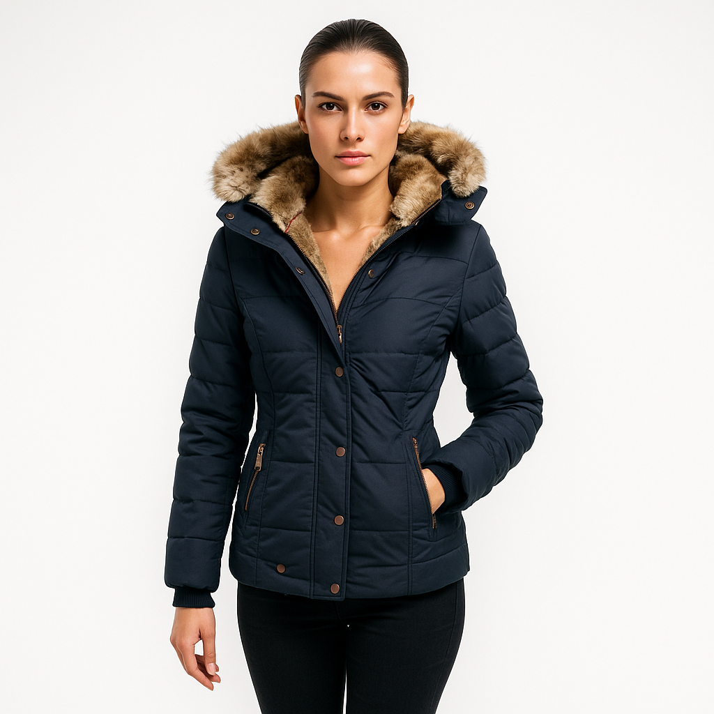 Hooded Quilted Puffer Jacket for Women