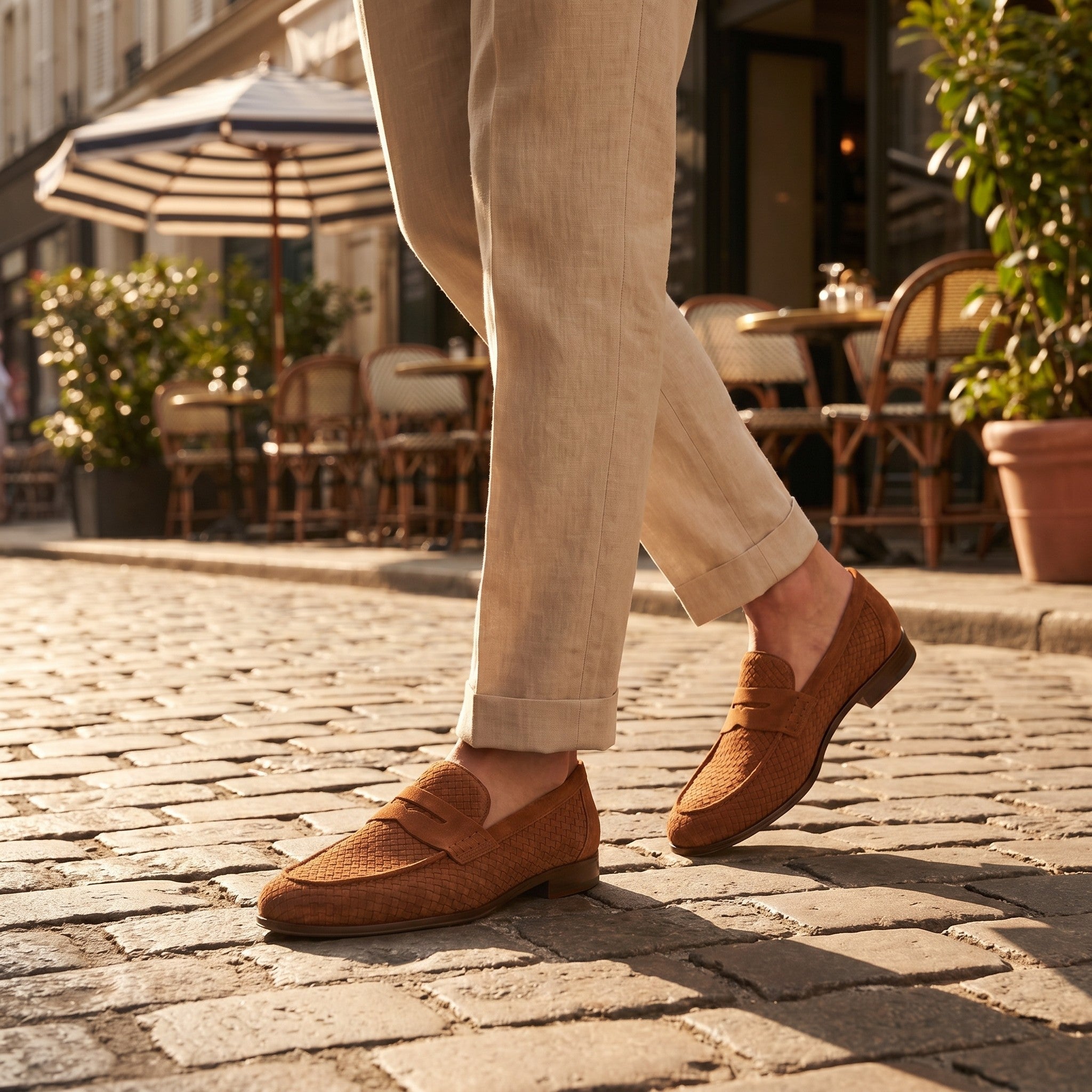 Emile | Men's Woven Leather Loafers - view 5