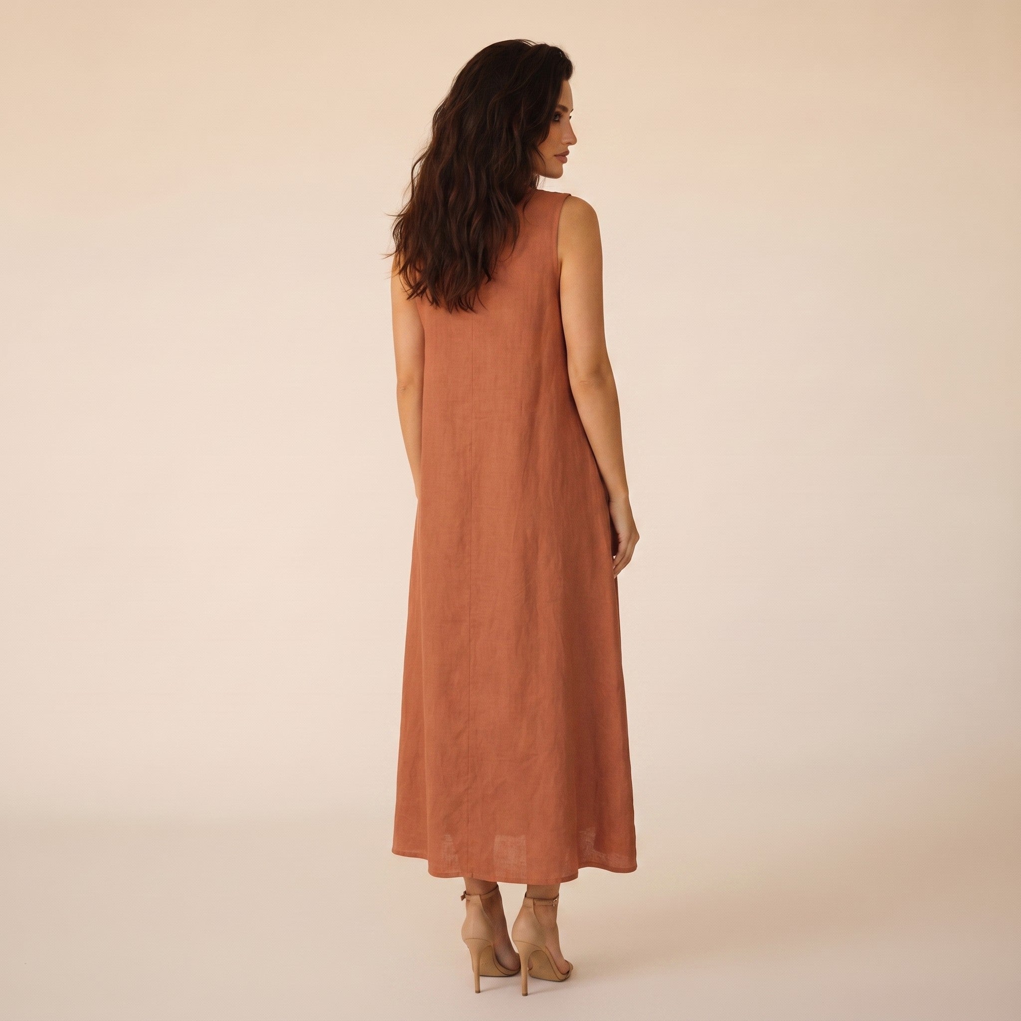 Mirabel | Women's Linen Maxi Dress - view 2