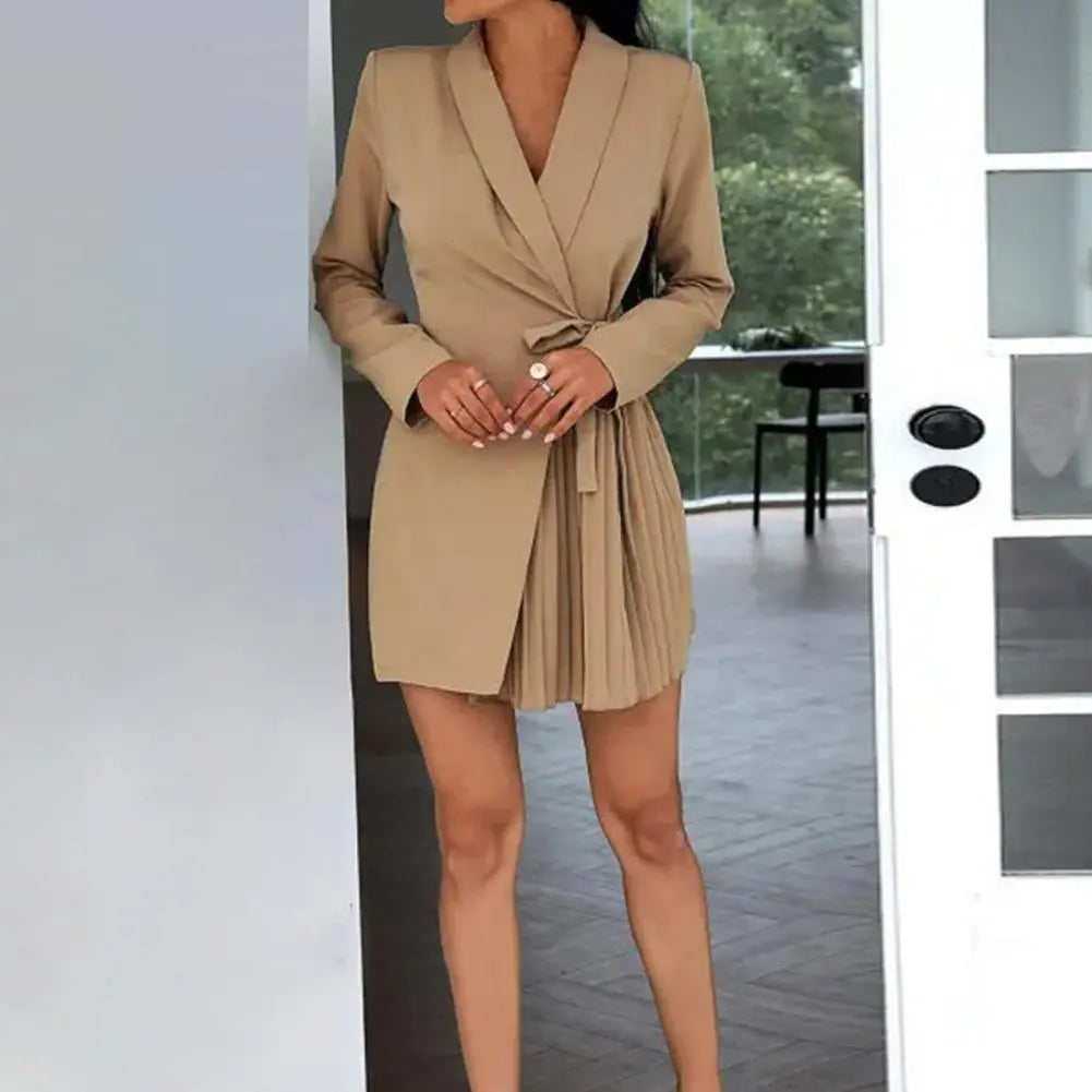 Chic Monochrome Blazer Dress