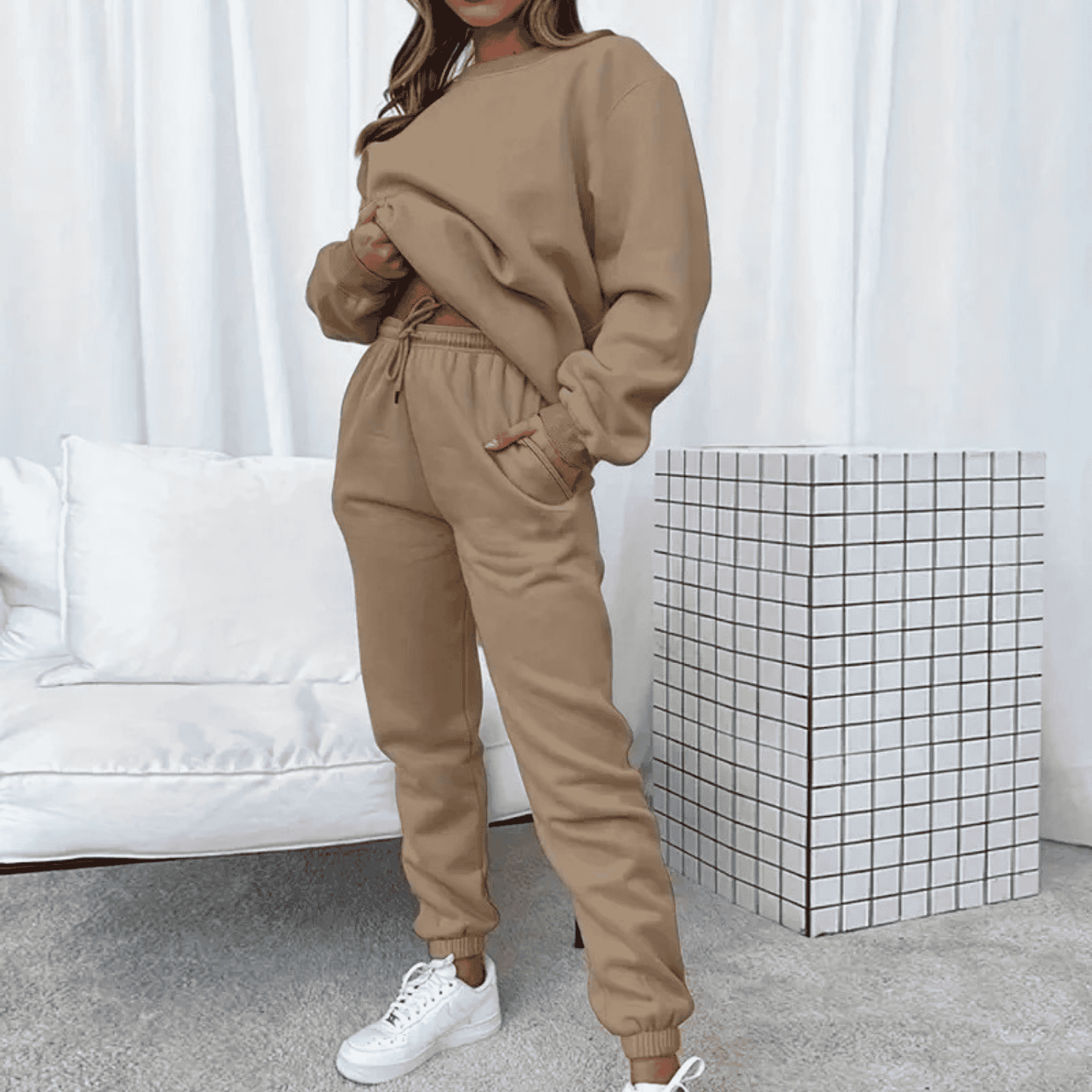 Oversized Crew Neck Sweater for Women