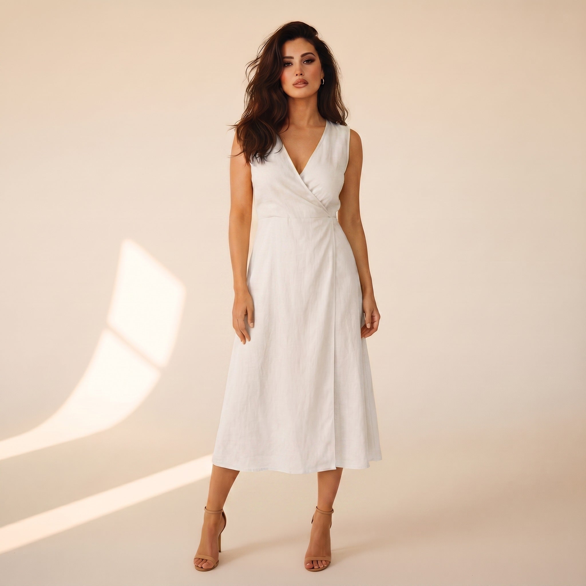 Maren | Women's Cotton Sundress - White