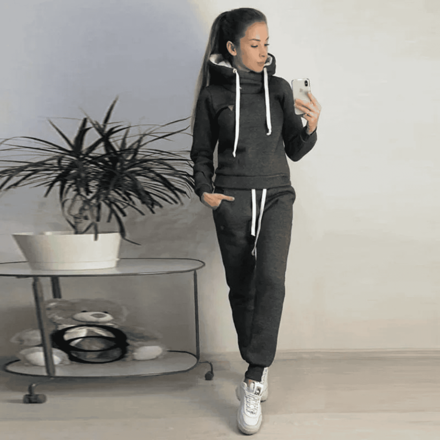 Relaxed Fit Hoodie Set for Women