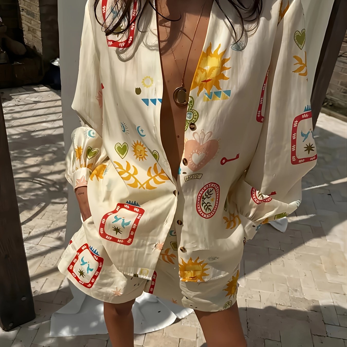 Colourful Printed Shirt Dress | Women’s Summer Look | Playful Summer Style