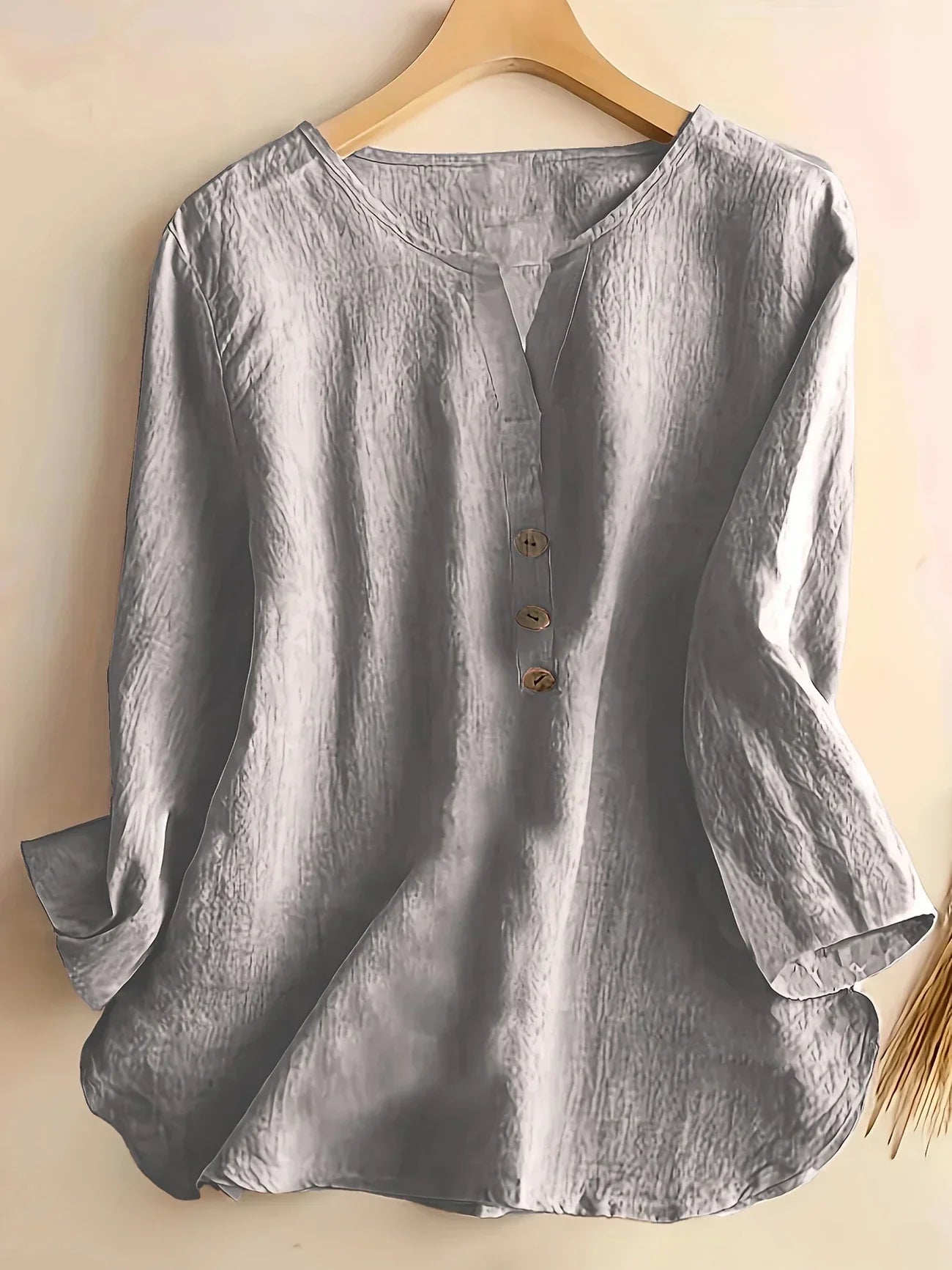 Luna - Casual Cotton and Linen Blouse