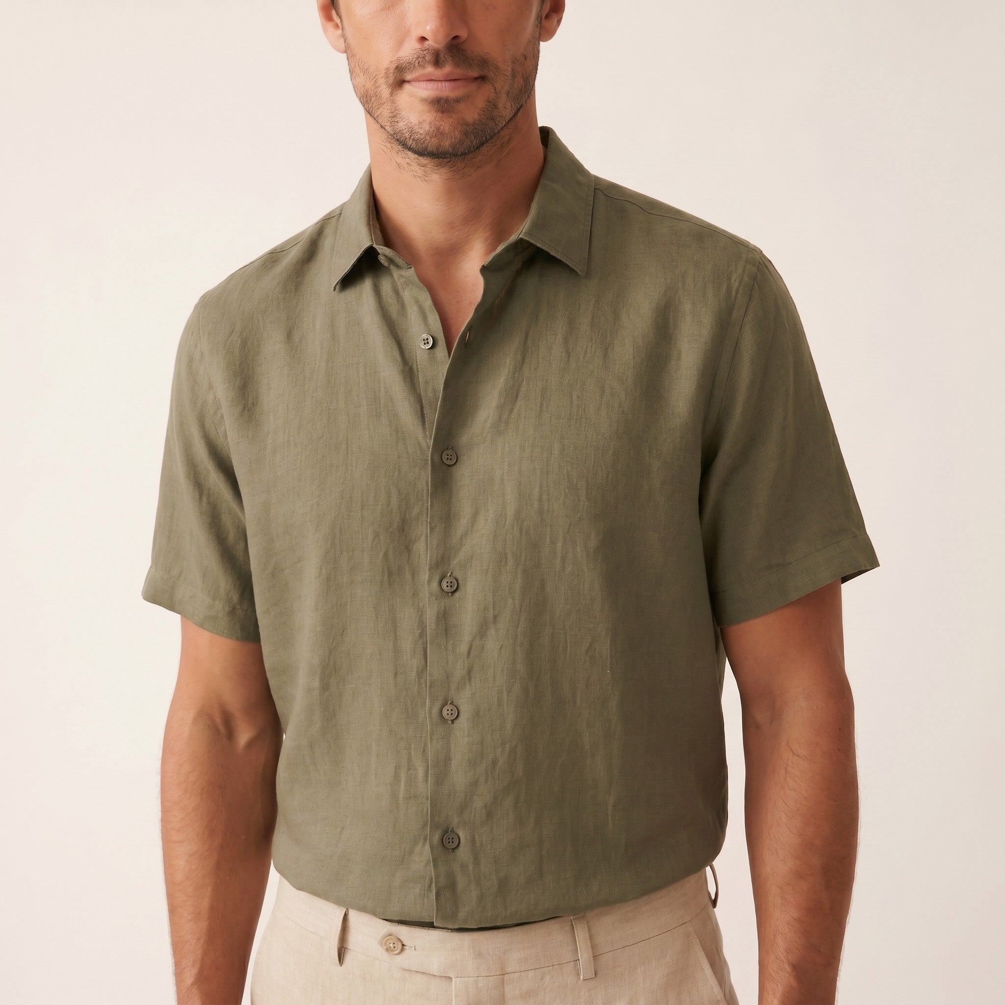 Bastien | Men's Linen Short-Sleeve Shirt - view 3