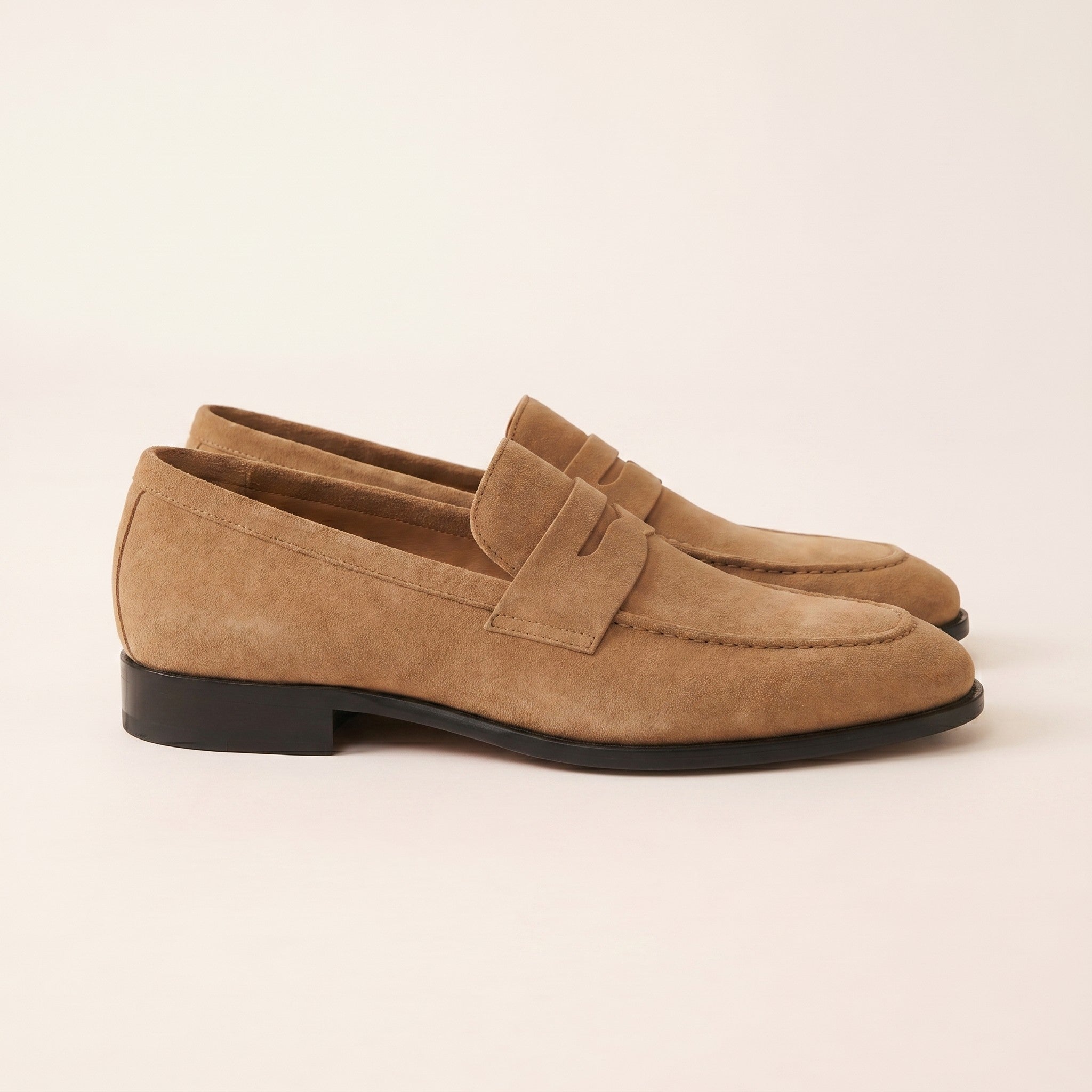 Aurelio | Men's Suede Penny Loafers - view 2