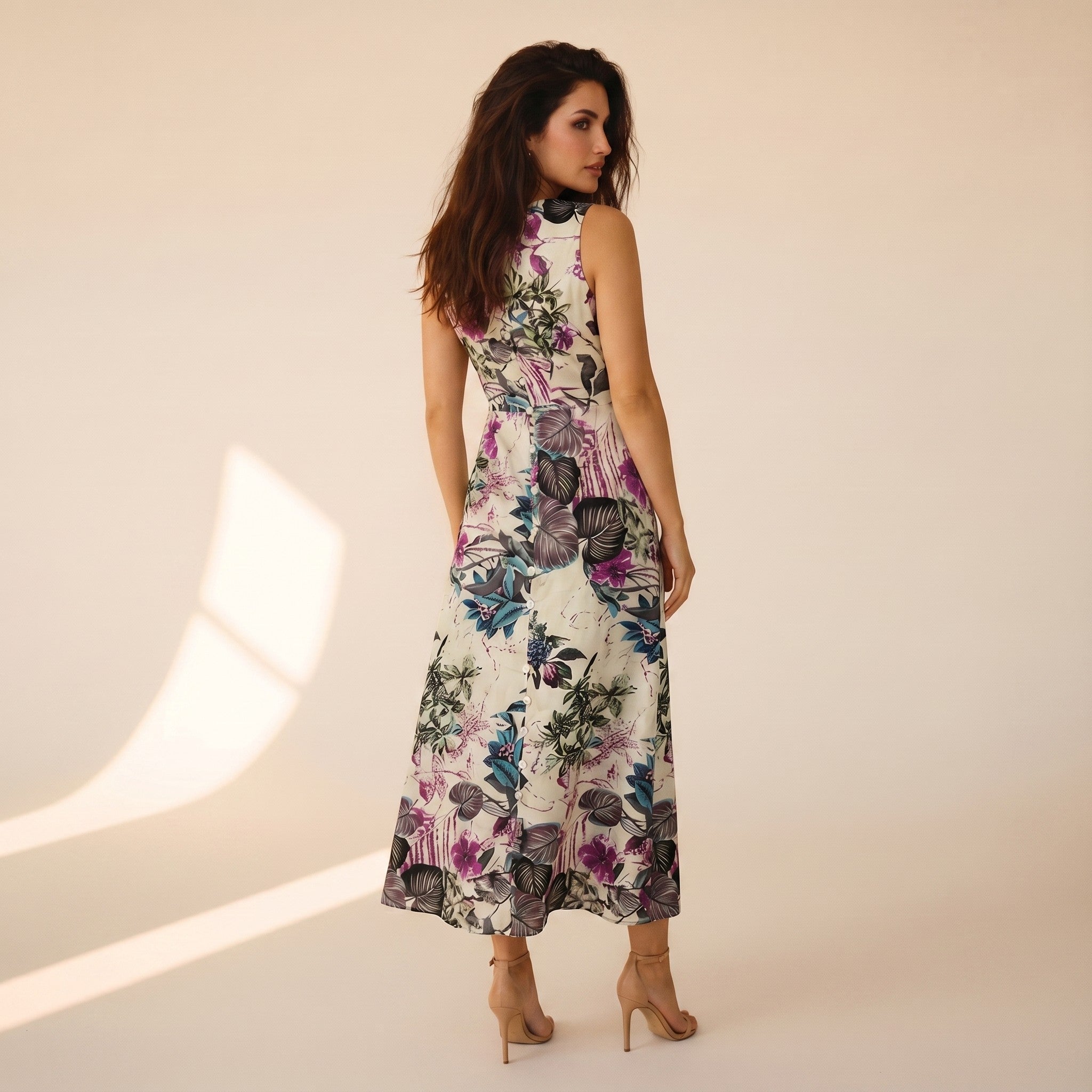 Romilly | Women's Floral Cotton Maxi Dress - view 2
