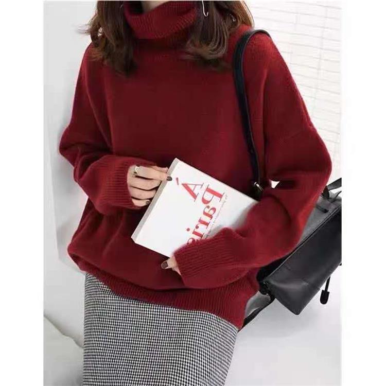 Loose turtleneck sweater