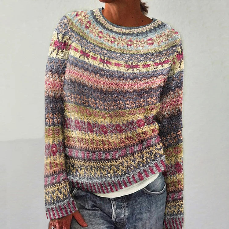 Fair Isle Knit Sweater for Women