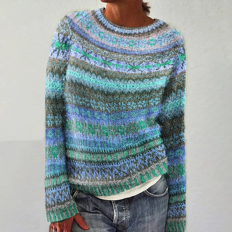 Fair Isle Knit Sweater for Women