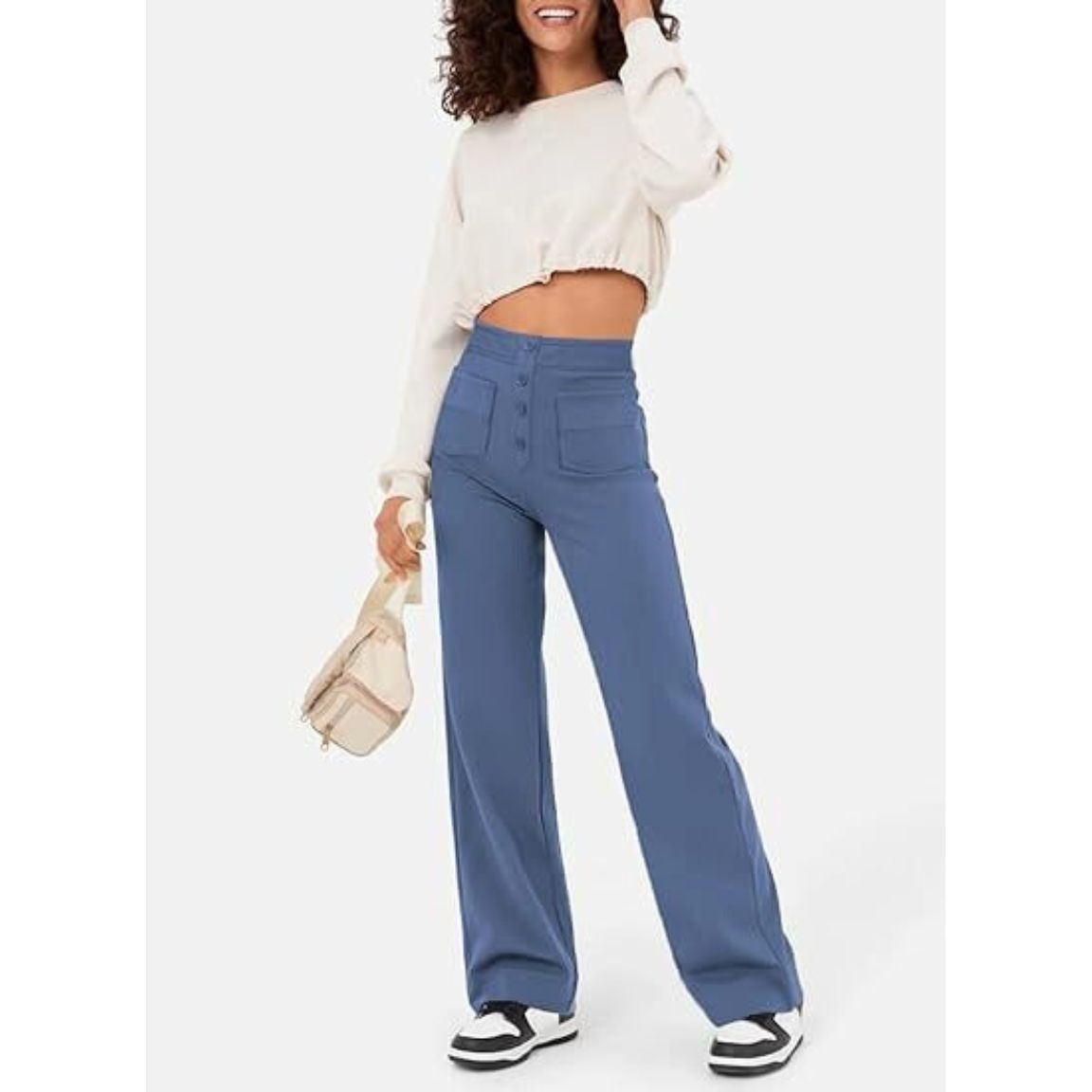 Flexible High-Waisted Pants