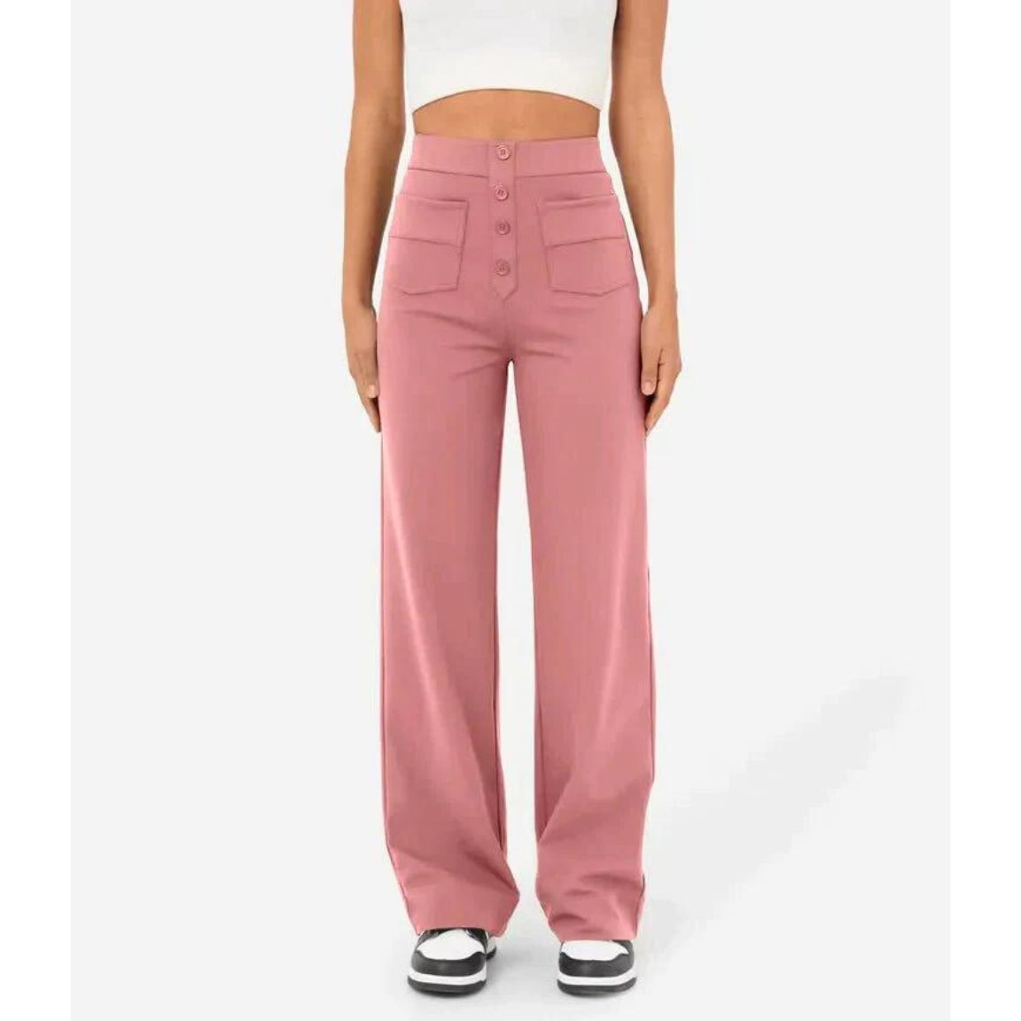 Flexible High-Waisted Pants