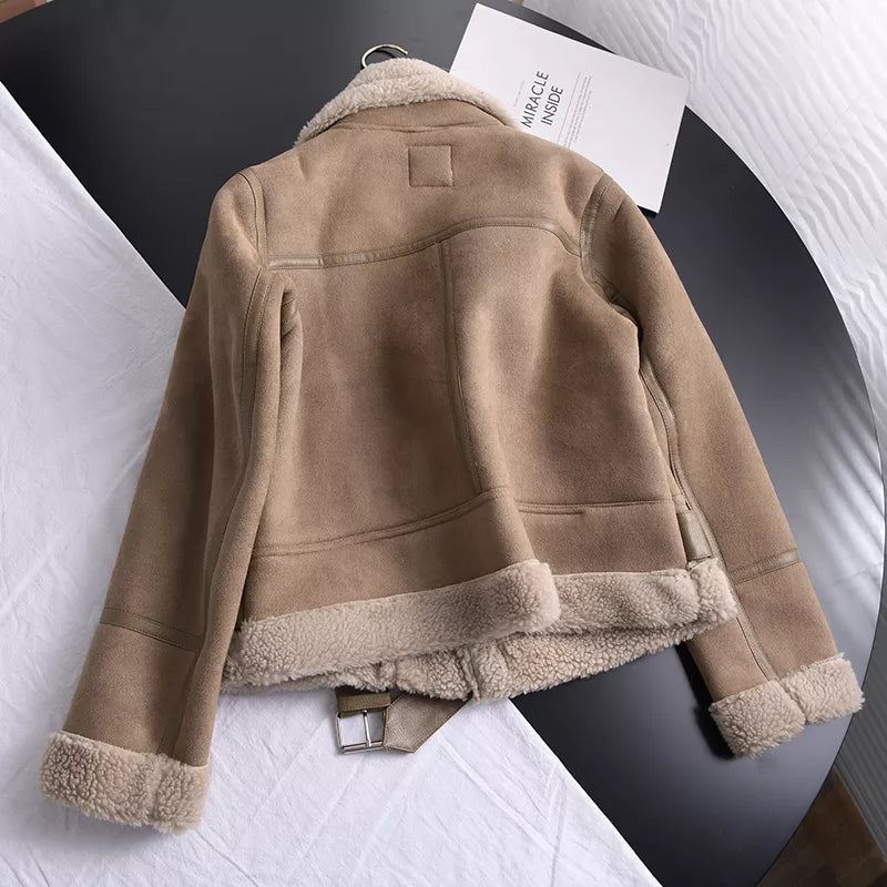 Shearling Aviator Jacket for Women