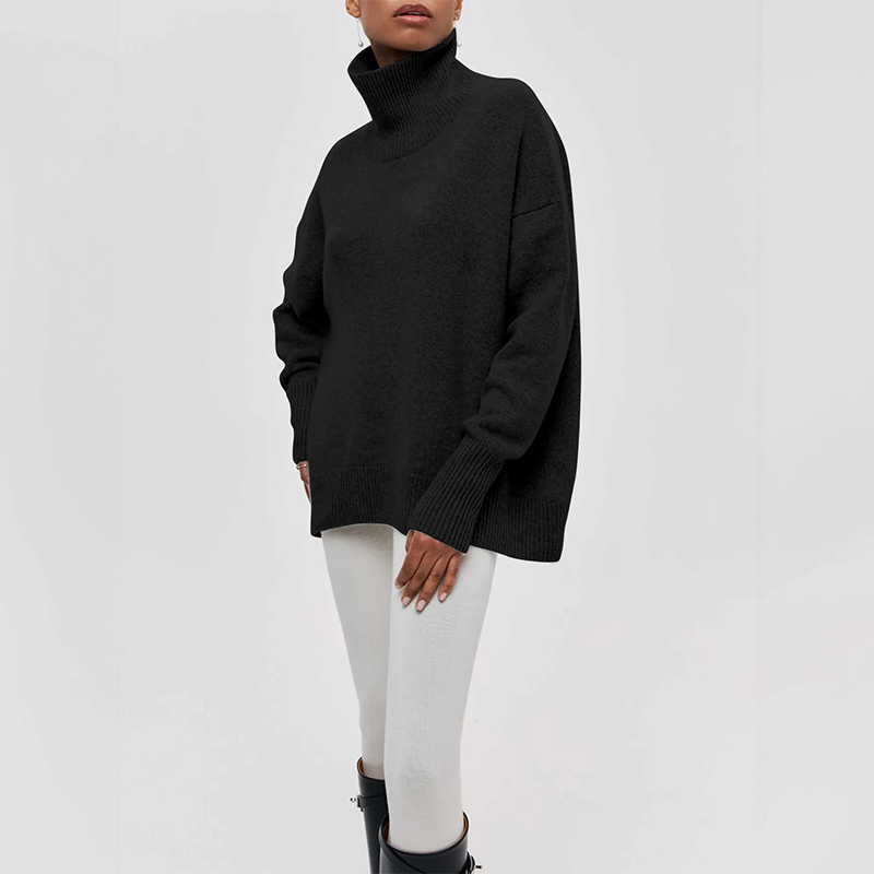 Women’s Knitted Turtleneck Jumper – Soft Warm Winter Sweater