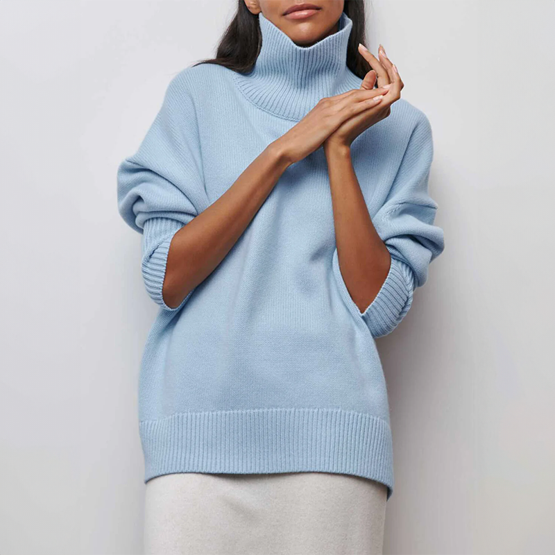 Women’s Knitted Turtleneck Jumper – Soft Warm Winter Sweater