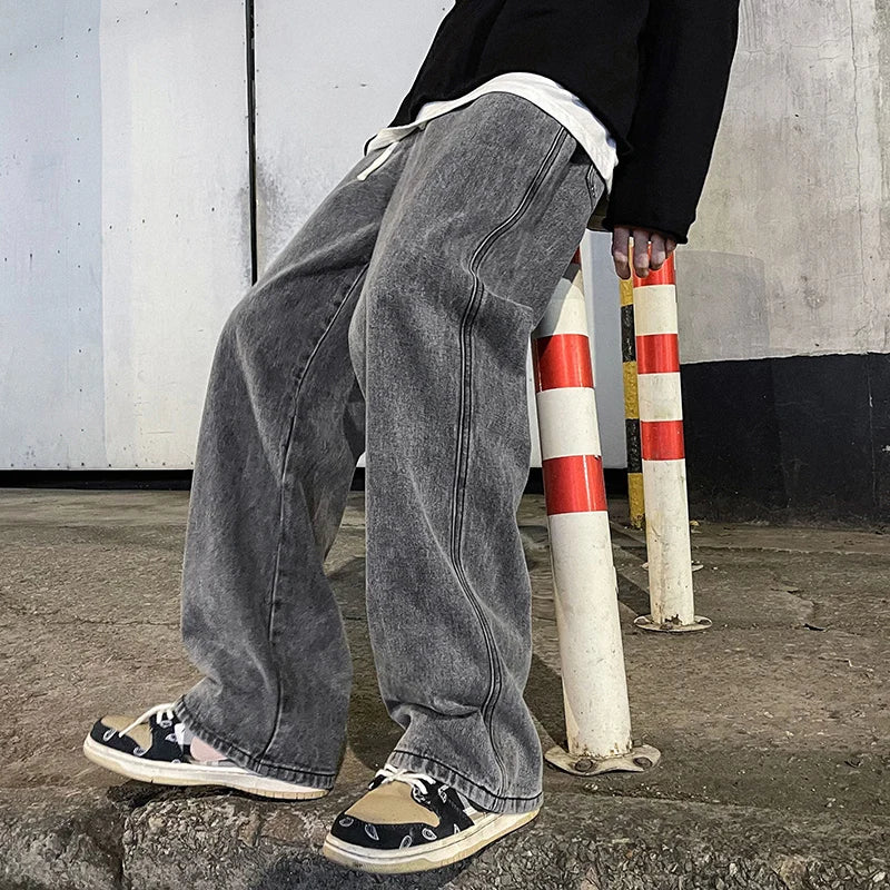 Andren | Men’s Casual Baggy Wide-Leg Jeans