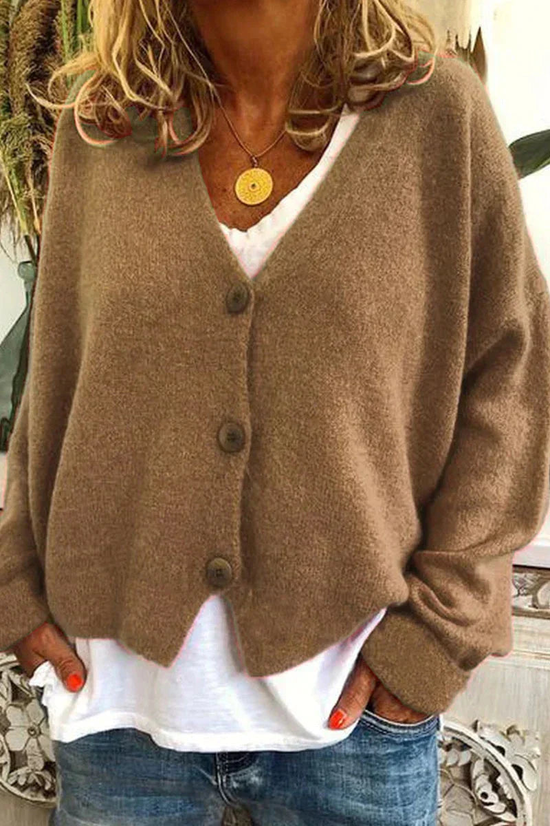 Aspenie | Women’s Patchwork V-Neck Cardigan