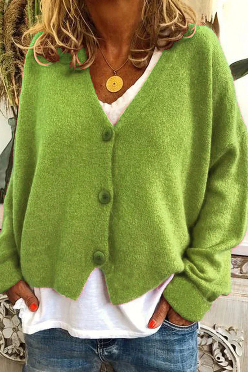Aspenie | Women’s Patchwork V-Neck Cardigan