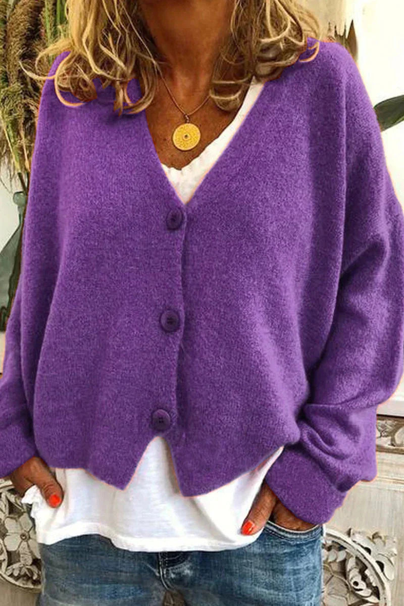 Aspenie | Women’s Patchwork V-Neck Cardigan