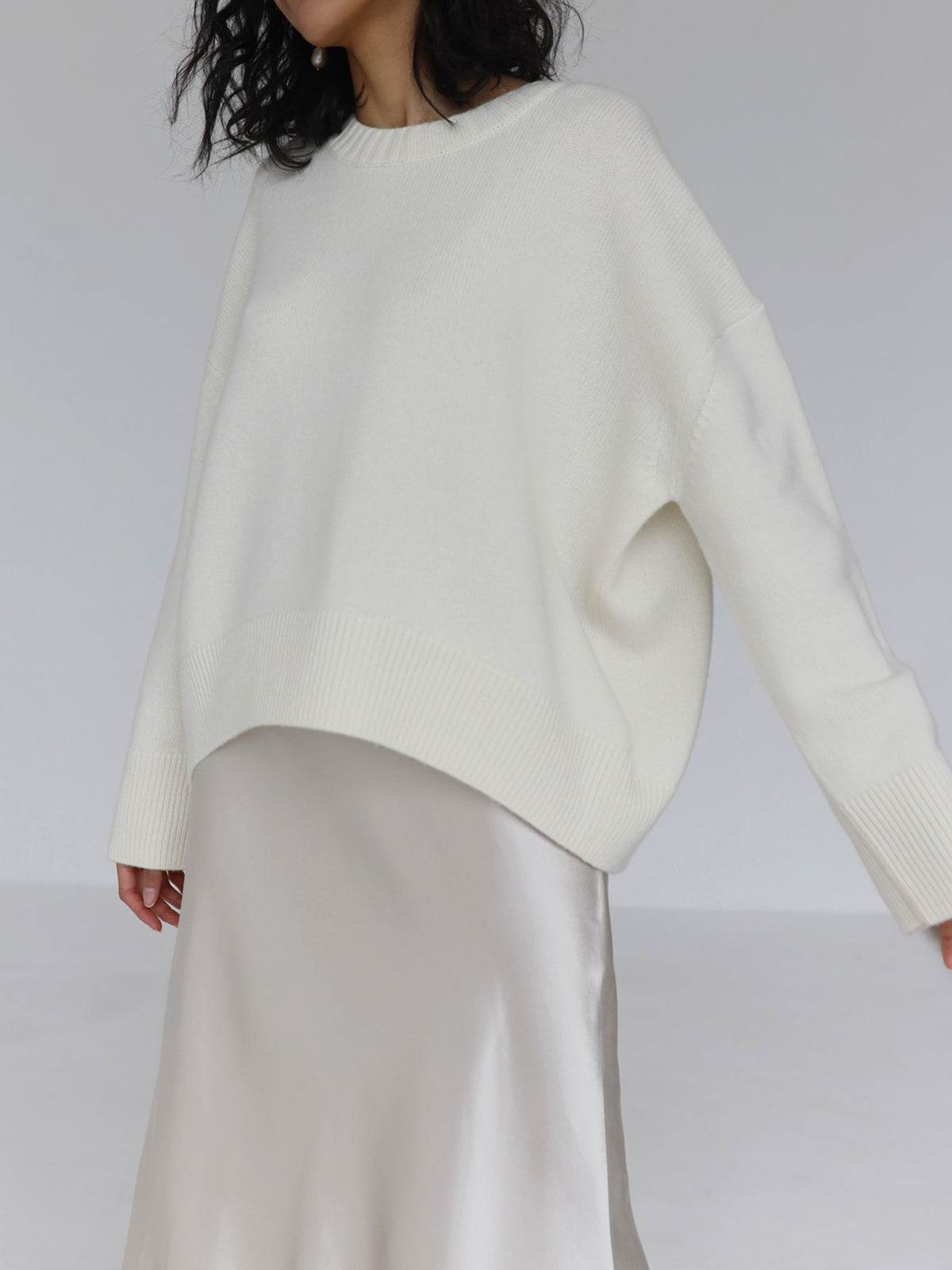 Women’s Oversized Knitted Sweater – Soft Pastel Pink Comfort-Fit Pullover