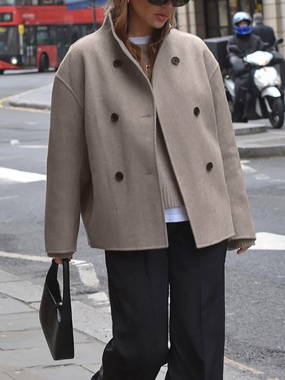 Double-Breasted Short Jacket for Women