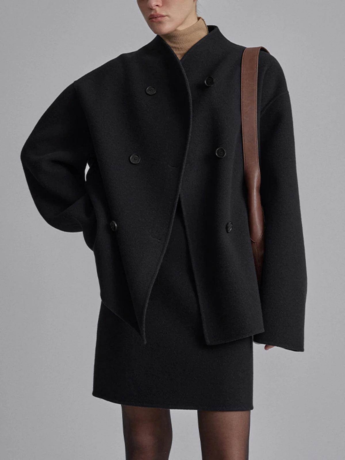 Double-Breasted Short Jacket for Women