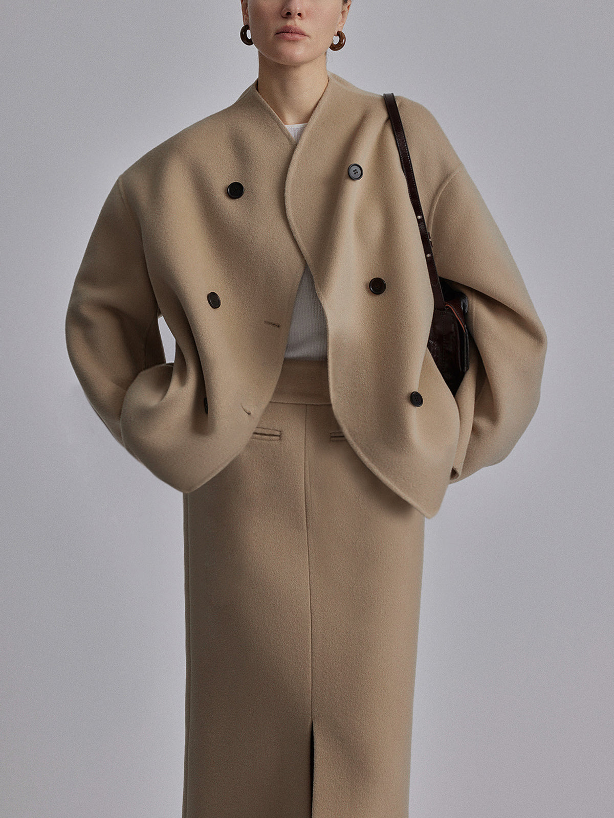 Double-Breasted Short Jacket for Women