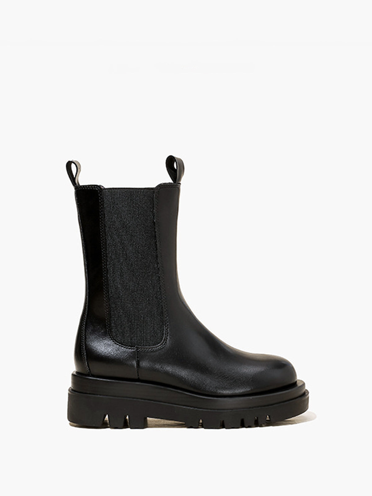 Chunky Platform Chelsea Boots – Slip-On Ankle Boots with Thick Sole