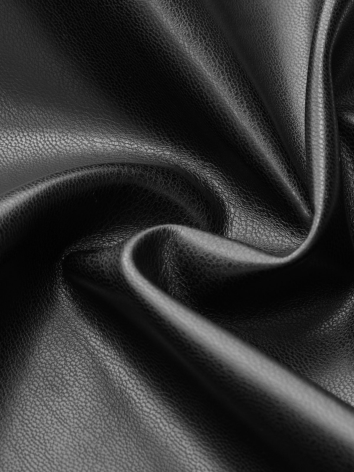 Faux Leather Midi Skirt – High-Slit Elegant Statement Piece