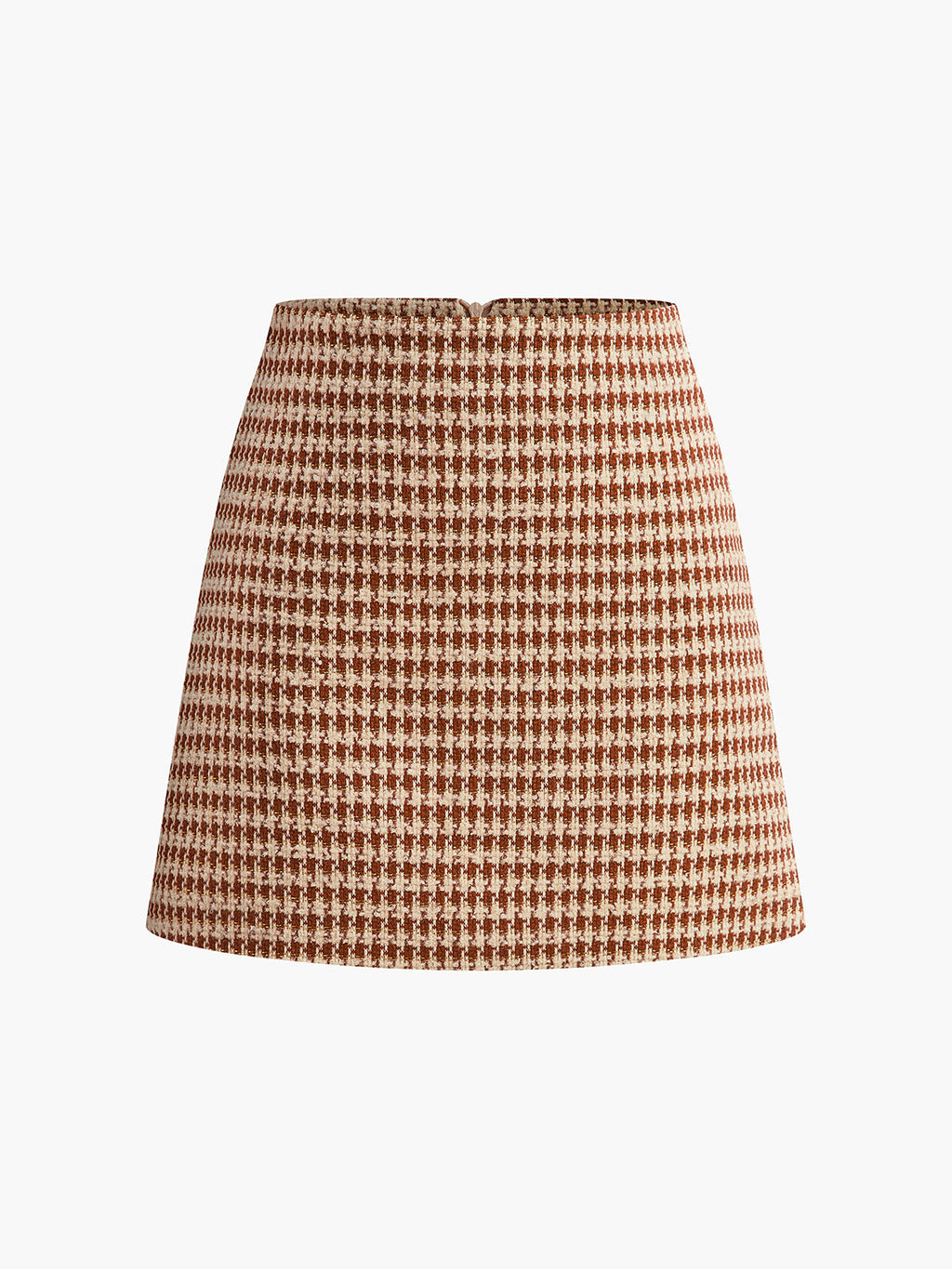A-Line Mini Skirt with Zipper – High-Waist | Textured Fabric & Elegant Fit