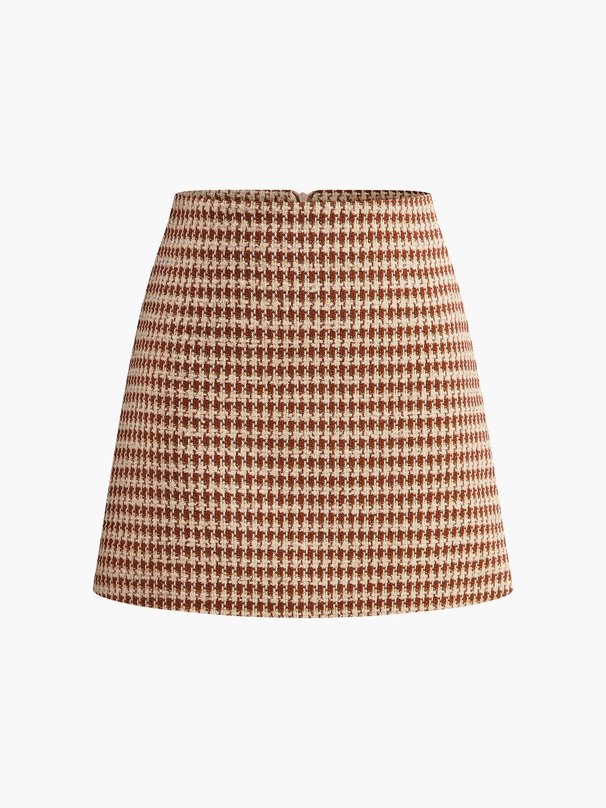 A-Line Mini Skirt with Zipper – High-Waist | Textured Fabric & Elegant Fit