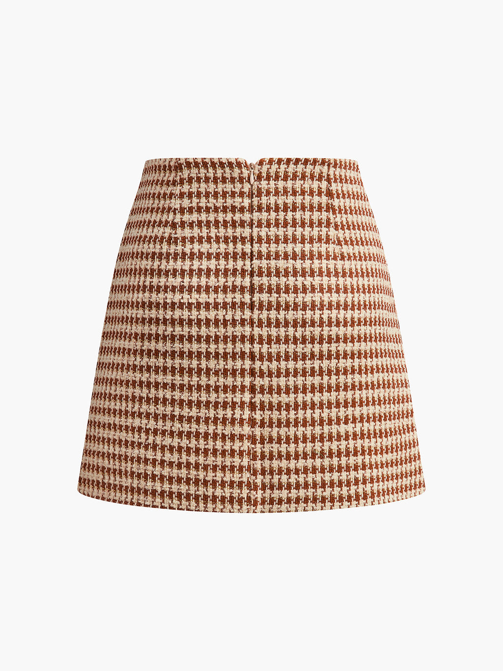 A-Line Mini Skirt with Zipper – High-Waist | Textured Fabric & Elegant Fit