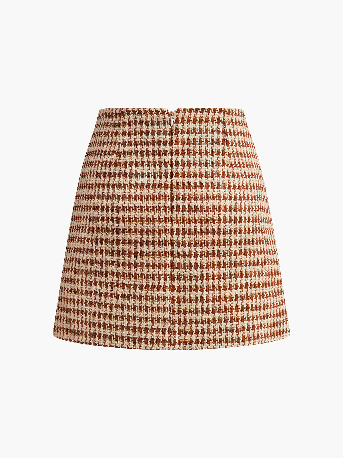 A-Line Mini Skirt with Zipper – High-Waist | Textured Fabric & Elegant Fit