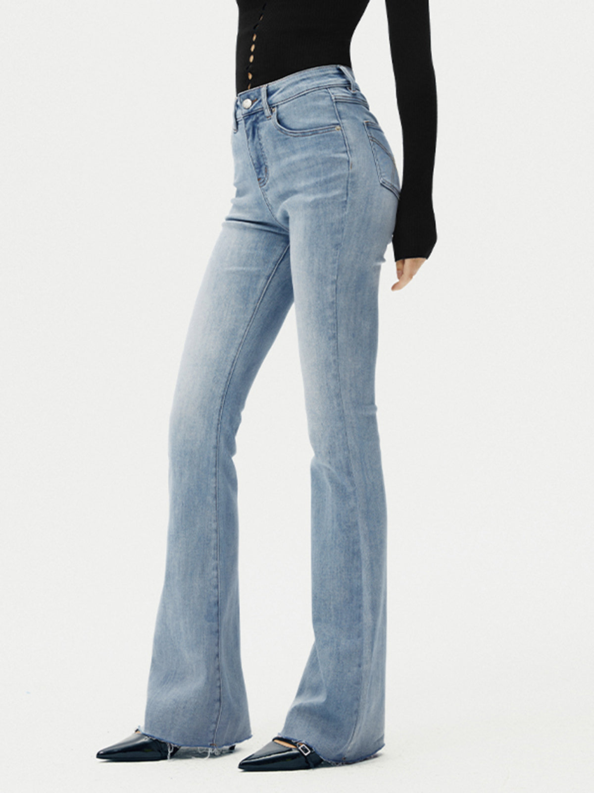 Stylish Denim Jeans – Women’s High-Waist Slim Fit Cotton Blend Jeans with Light Stretch