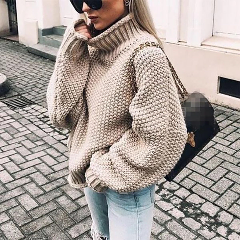 Becca | Women’s Chunky Knit Turtleneck Sweater