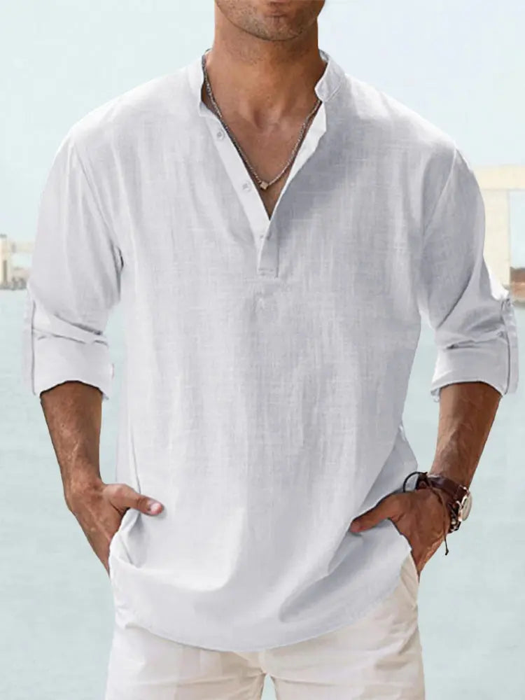 Benzon | Men’s Relaxed Long-Sleeve Summer Shirt