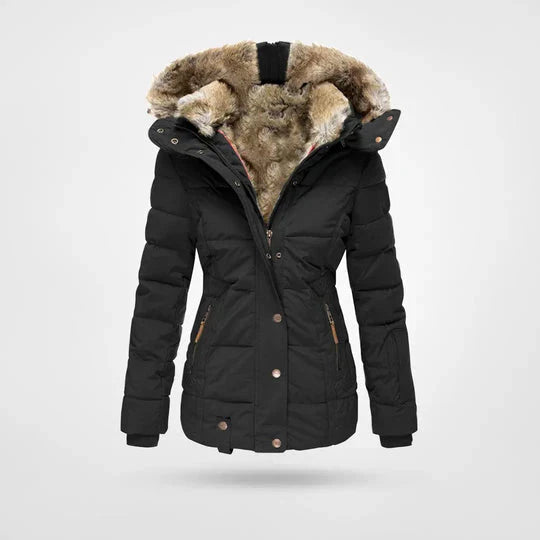 Hooded Quilted Puffer Jacket for Women