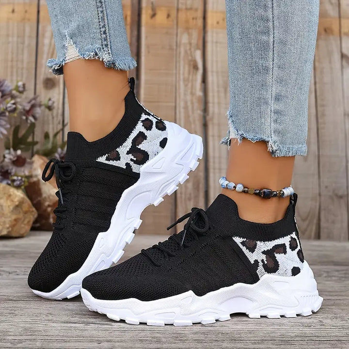 Breathable Leopard Print Sneakers