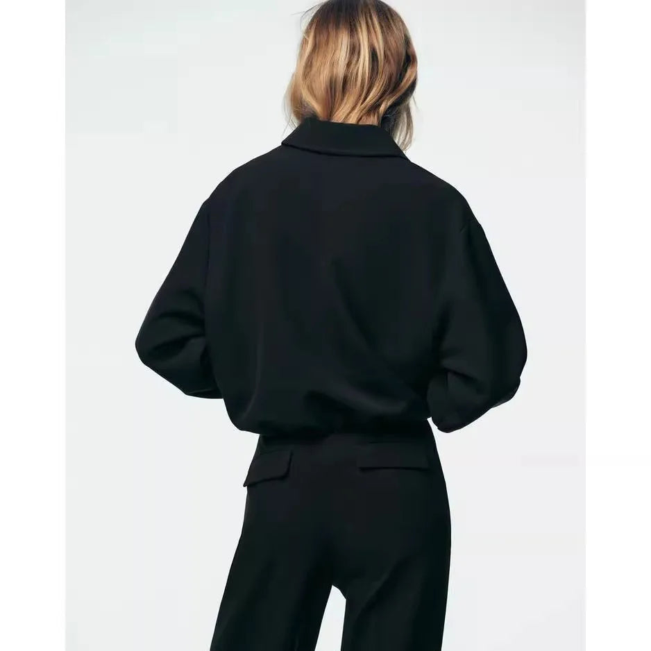 Women’s Zip Puffer Jacket – Lightweight Relaxed Fit Polyester Coat