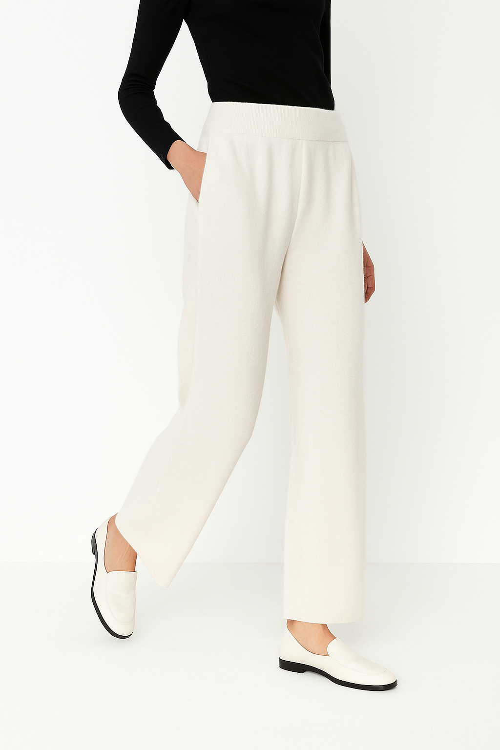 Women’s High-Waist Wide-Leg Knit Lounge Pants – Ultra-Soft Cozy Comfort