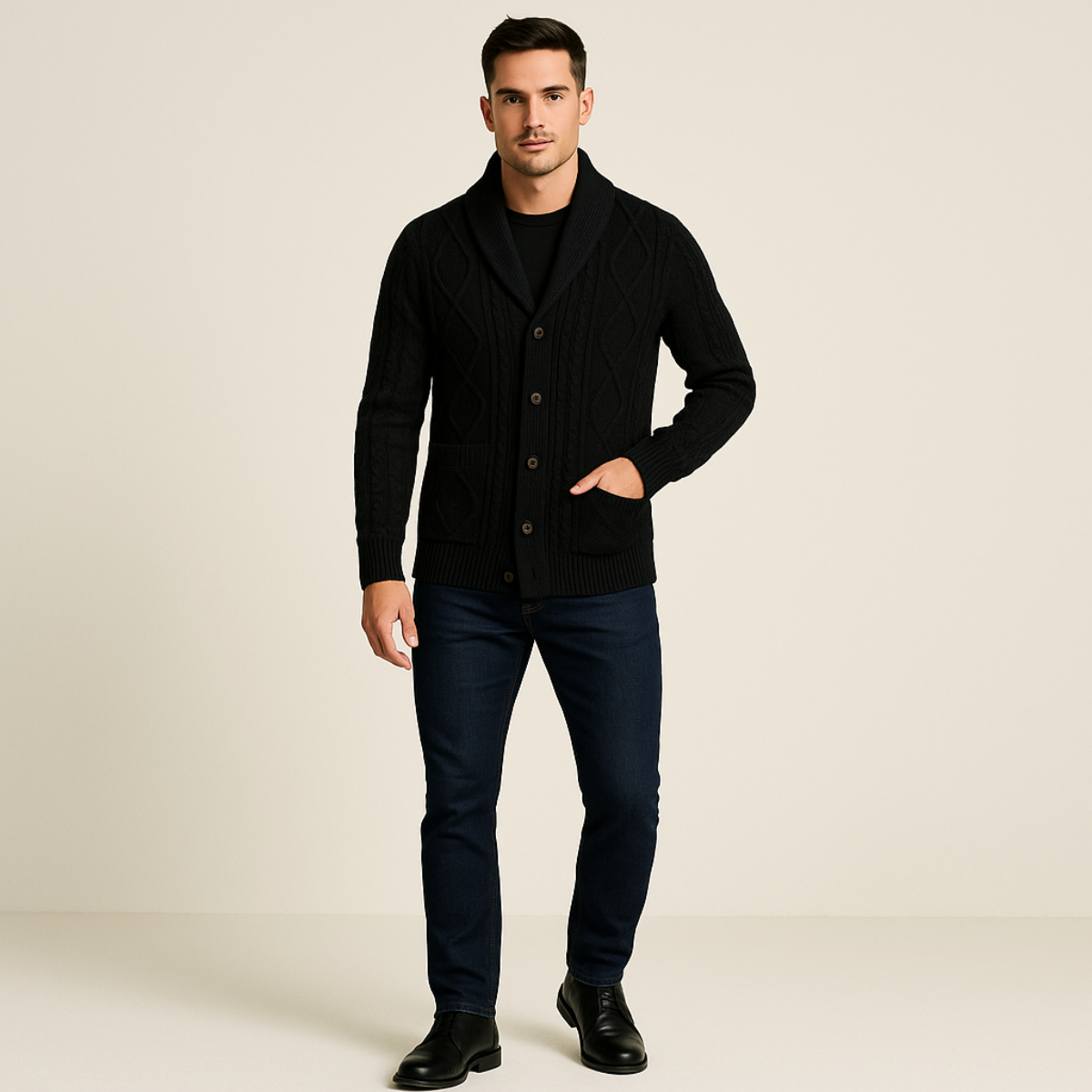 Caspiano | Men’s Premium Cashmere Cardigan